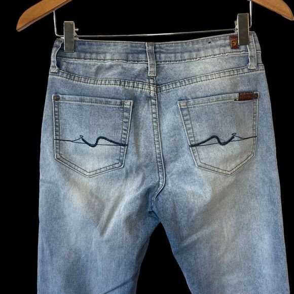 7 For All Mankind Slimmy Upcycled "Vision" Jeans Sz 25 - Picture 8 of 8